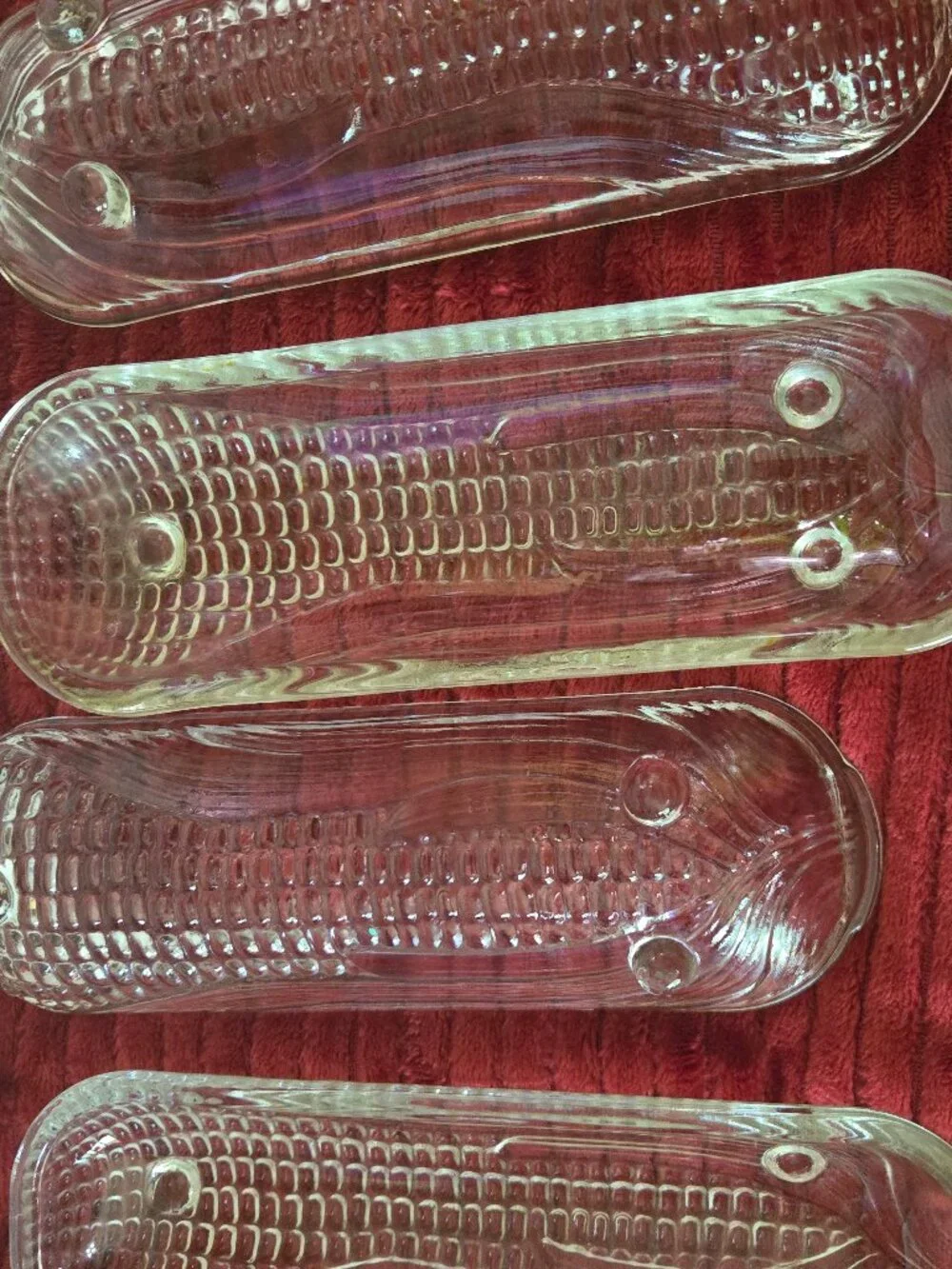 Glass corn on the cob holders